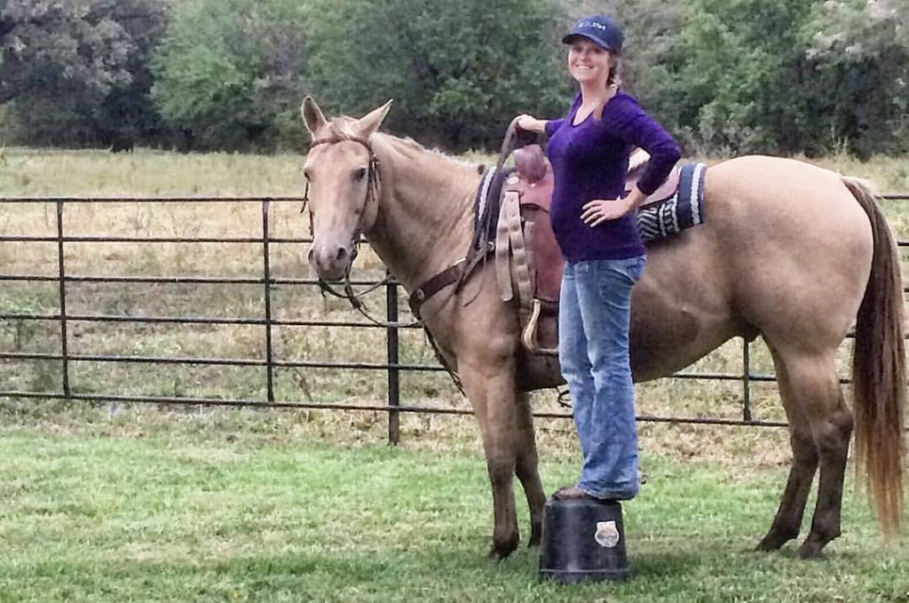 Pregnant and riding a horse